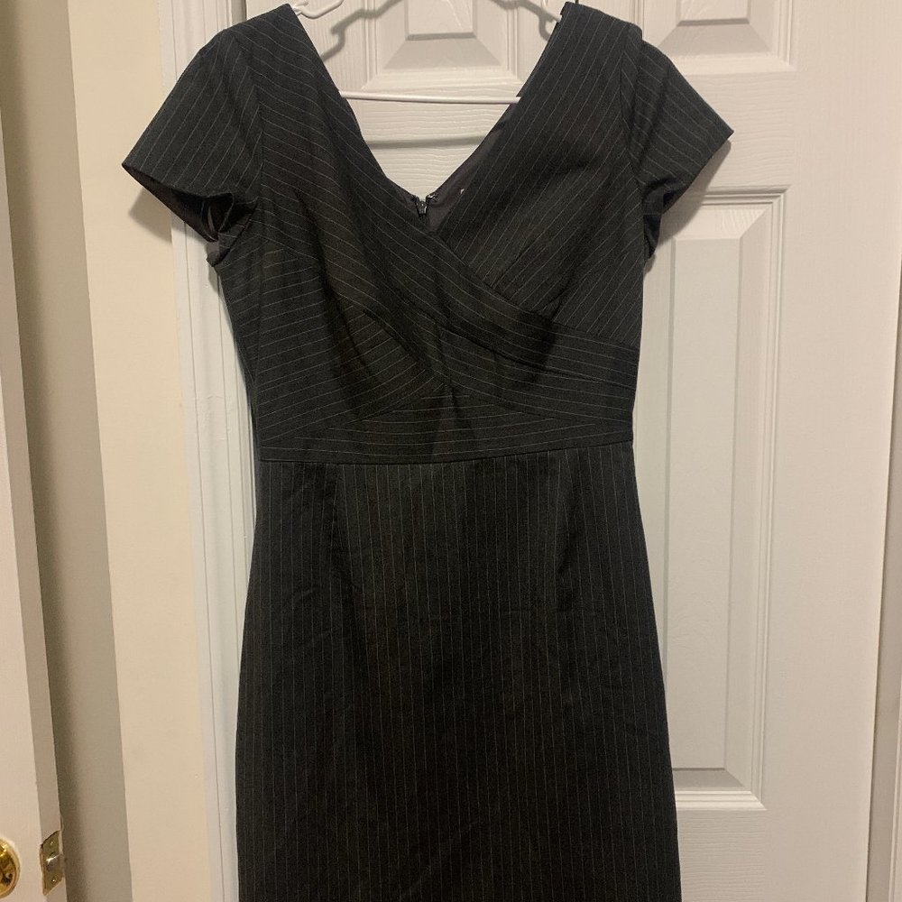 Banana Republic Charcoal Pinstripe Dress
